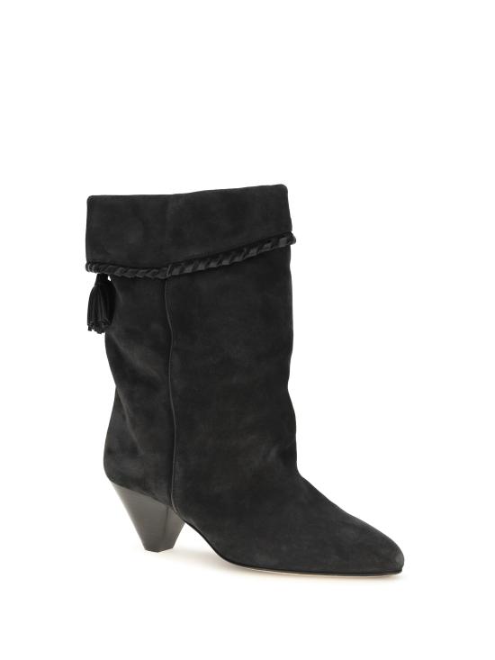 26FW 이자벨마랑 달비 드레이프 스웨이드 카프스킨 레더 부츠 BO0188FBC1A20S 02FK FADED BLACK - ISABEL MARANT