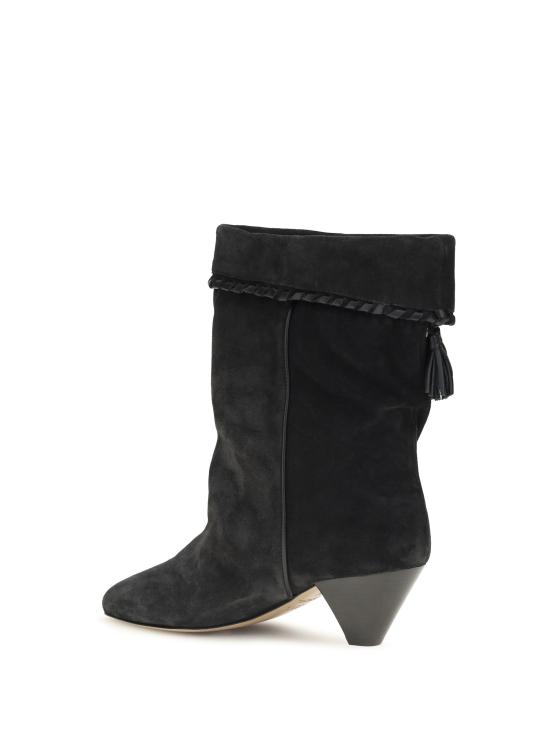 26FW 이자벨마랑 달비 드레이프 스웨이드 카프스킨 레더 부츠 BO0188FBC1A20S 02FK FADED BLACK - ISABEL MARANT