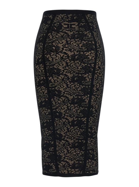 26FW 엘리자베타프랜치 롱 스커트 GK12Q66E2FR9 Black - ELISABETTA FRANCHI