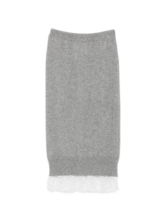 26FW 에르마노 설비노 미디 스커트 D492O308AP PYUN1704 GREY