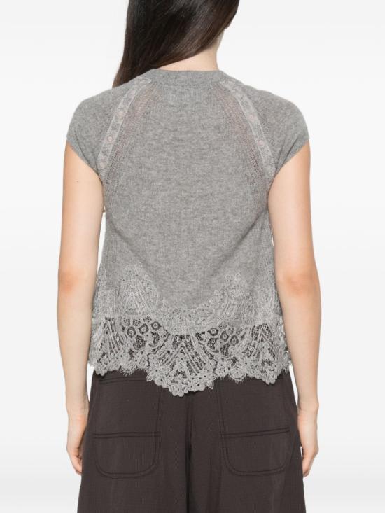 26FW 에르마노 설비노 민소매 티셔츠 D495L307APT PYUN1704 GREY - ERMANNO SCERVINO