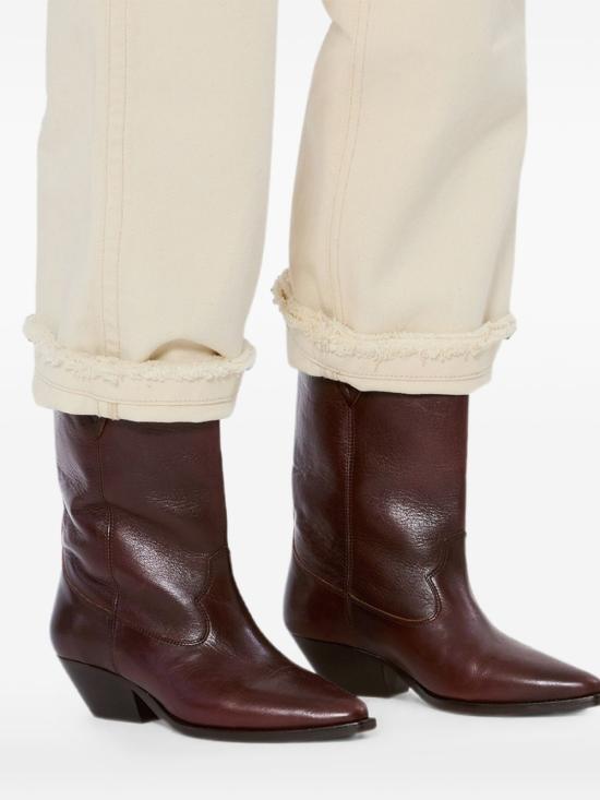 26FW 이자벨마랑 두에르토 텍스쳐드 레더 힐 웨스턴 부츠 BO0003FA D3A33S 50MY BROWN - ISABEL MARANT