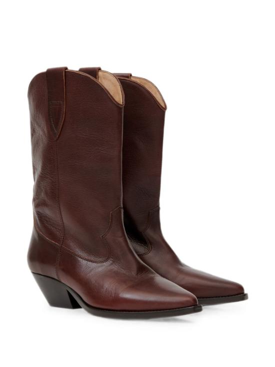 26FW 이자벨마랑 두에르토 텍스쳐드 레더 힐 웨스턴 부츠 BO0003FA D3A33S 50MY BROWN - ISABEL MARANT