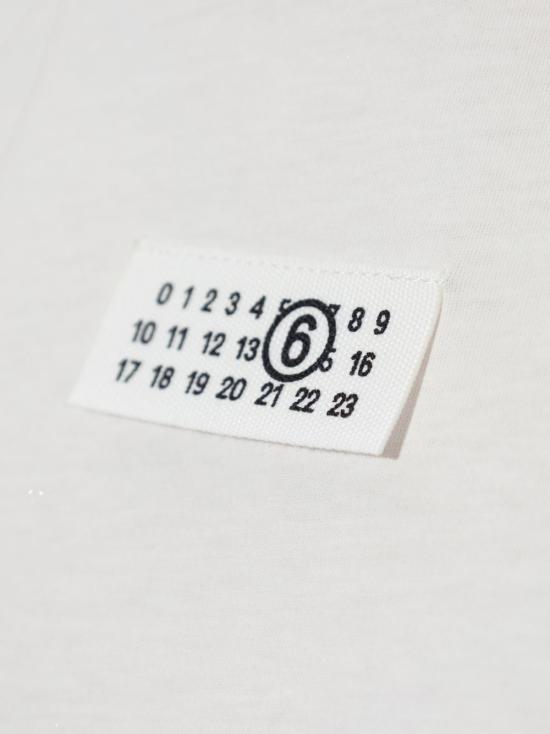 26FW MM6 메종마르지엘라 뉴메릭 코튼 저지 티셔츠 S52GC0327 M20258101 WHITE - MM6 MAISON MARGIELA