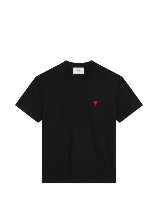 26FW 아미 스몰 하트 로고 티셔츠 BFUTS035 724001 BLACK