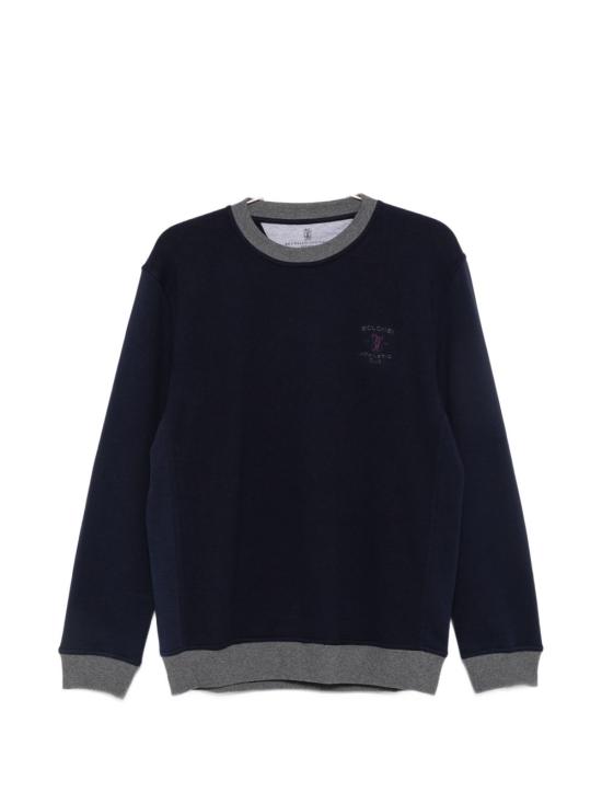 26FW 브루넬로 쿠치넬리 긴팔 티셔츠 MM8263390G CP160 NAVY
