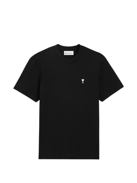26FW 아미 스몰 하트 로고 라이트 코튼 저지 티셔츠 HTS346 724045 BLACK
