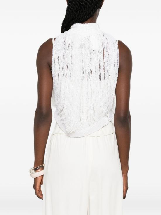 26FW 파비아나 필리피 민소매 티셔츠 MAD216F373 M3470142 WHITE - FABIANA FILIPPI