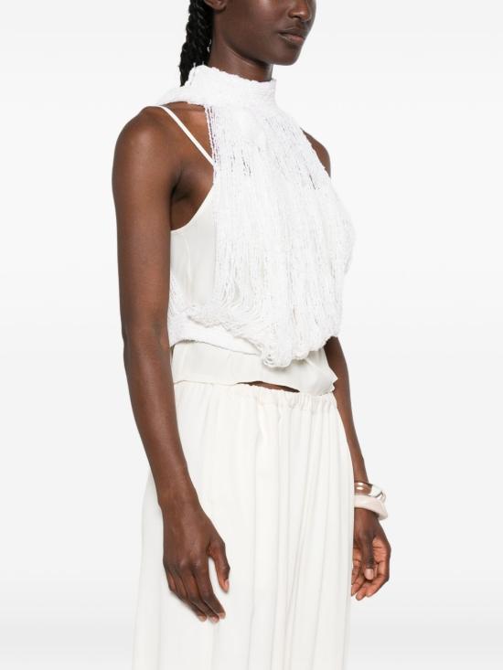 26FW 파비아나 필리피 민소매 티셔츠 MAD216F373 M3470142 WHITE - FABIANA FILIPPI