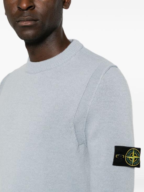 26FW 스톤 아일랜드 램스울 립드 트림 레귤러 핏 크루넥 점퍼 L2S155100072 S00A3V0049 GREY - STONE ISLAND