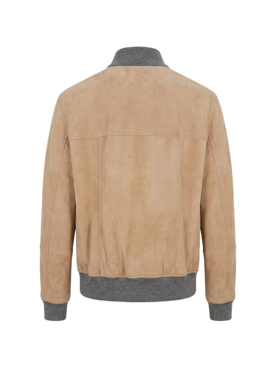26FW 브루넬로 쿠치넬리 가죽 자켓 MPCLF2085 CJB23 BEIGE - BRUNELLO CUCINELLI