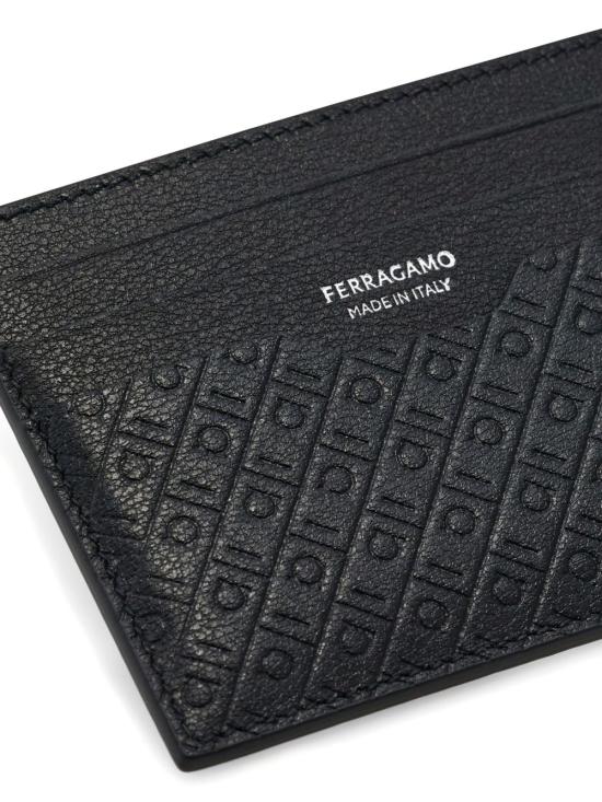 26FW 살바토레 페라가모 간치니 모노그램 카드 홀더 661571 780076001 BLACK - SALVATORE FERRAGAMO