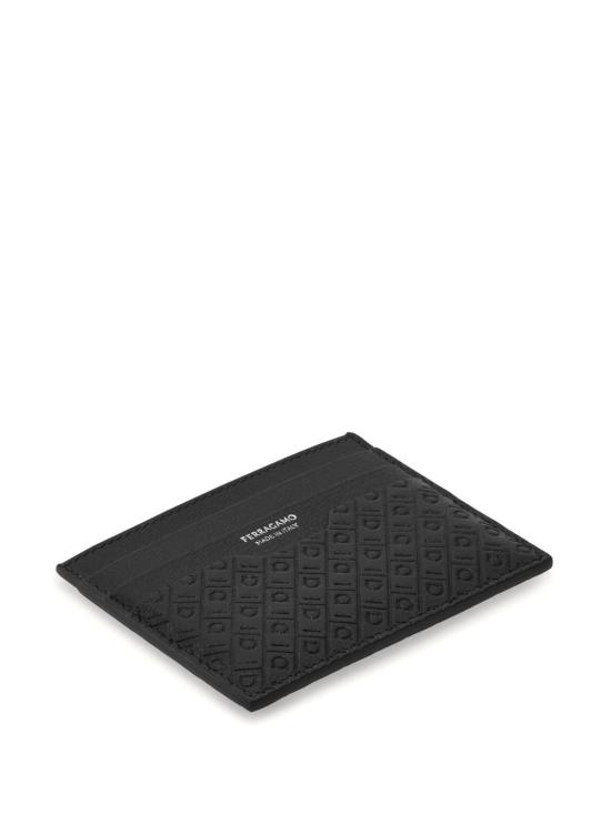 26FW 살바토레 페라가모 간치니 모노그램 카드 홀더 661571 780076001 BLACK - SALVATORE FERRAGAMO