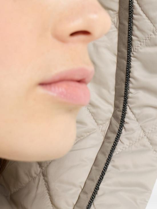 26FW 브루넬로 쿠치넬리 Thermore® 매트 나일론 퀼팅 후드 웨이스트코트 MR4057999P C2613 GREY - BRUNELLO CUCINELLI
