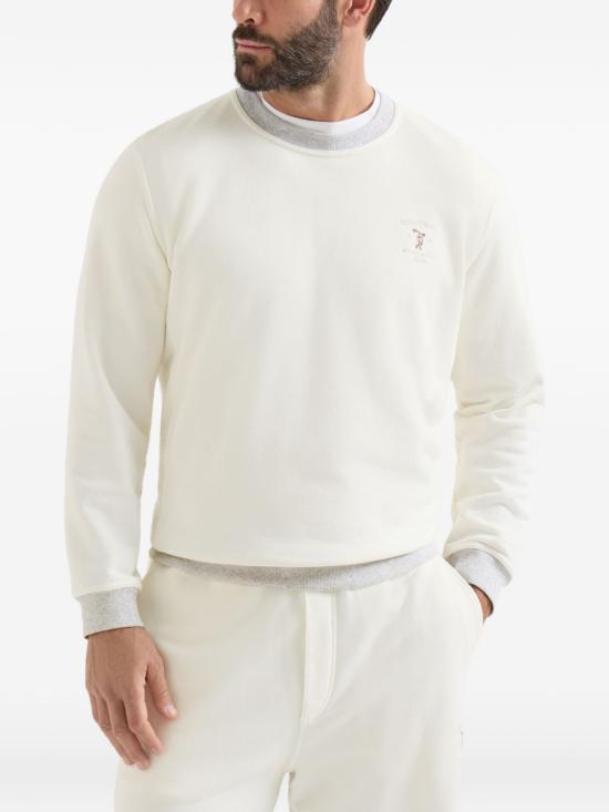 26FW 브루넬로 쿠치넬리 긴팔 티셔츠 MM8263390G CA819 WHITE - BRUNELLO CUCINELLI