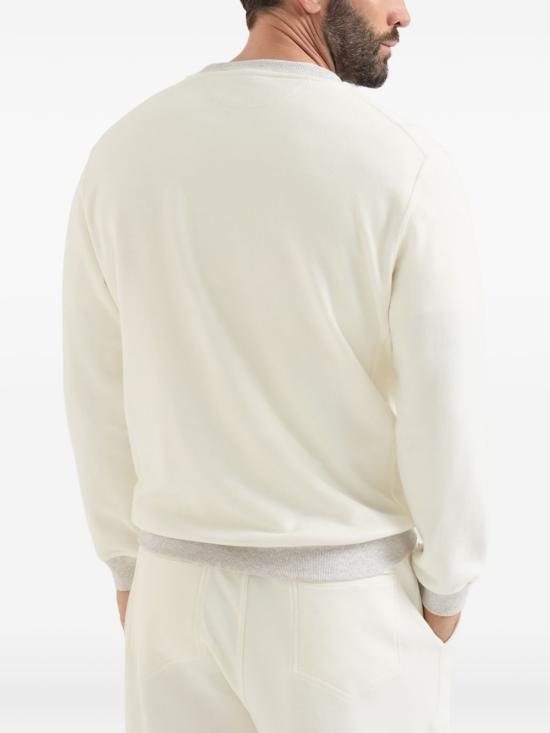 26FW 브루넬로 쿠치넬리 긴팔 티셔츠 MM8263390G CA819 WHITE - BRUNELLO CUCINELLI