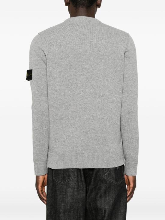26FW 스톤 아일랜드 램스울 립드 트림 레귤러 핏 크루넥 점퍼 L2S155100072 S00A3V0M60 GREY - STONE ISLAND