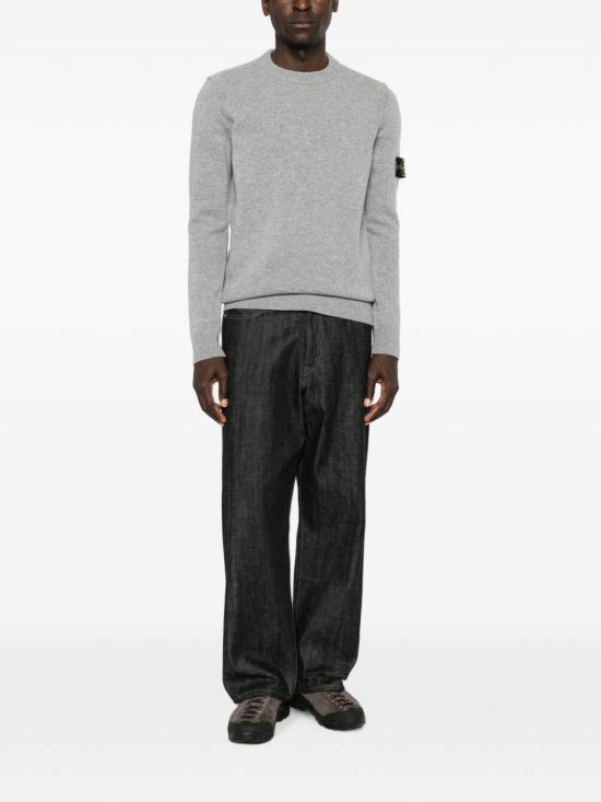 26FW 스톤 아일랜드 램스울 립드 트림 레귤러 핏 크루넥 점퍼 L2S155100072 S00A3V0M60 GREY - STONE ISLAND