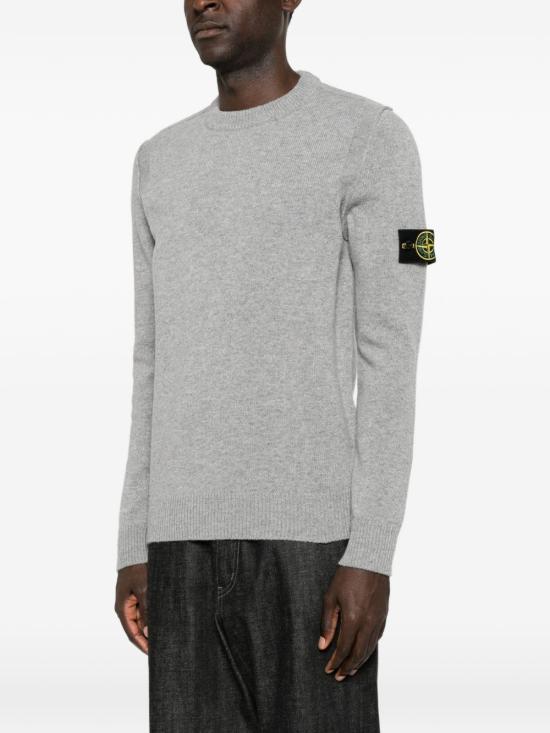 26FW 스톤 아일랜드 램스울 립드 트림 레귤러 핏 크루넥 점퍼 L2S155100072 S00A3V0M60 GREY - STONE ISLAND