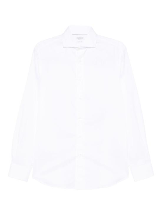 26FW 브루넬로 쿠치넬리 긴팔 셔츠 MBUC40627 C159 WHITE