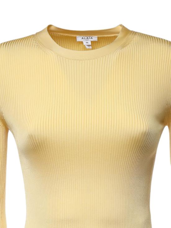 26FW 알라이아 스웨터 AA9H1460K232C 239 YELLOW - ALAIA