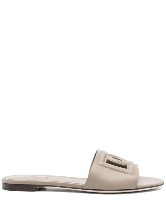 26FW 돌체앤가바나 DG 로고 카프스킨 슬리퍼 CQ0436 AY3298I399 GREY