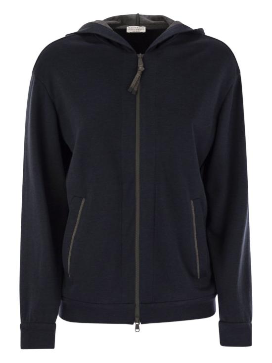 26FW 브루넬로 쿠치넬리 후드 스웨트셔츠 MP828SB806 C8366 NAVY