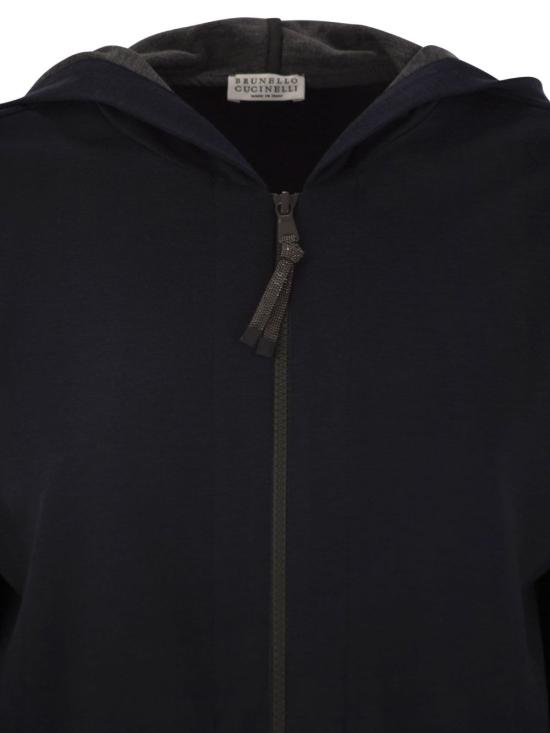 26FW 브루넬로 쿠치넬리 후드 스웨트셔츠 MP828SB806 C8366 NAVY - BRUNELLO CUCINELLI