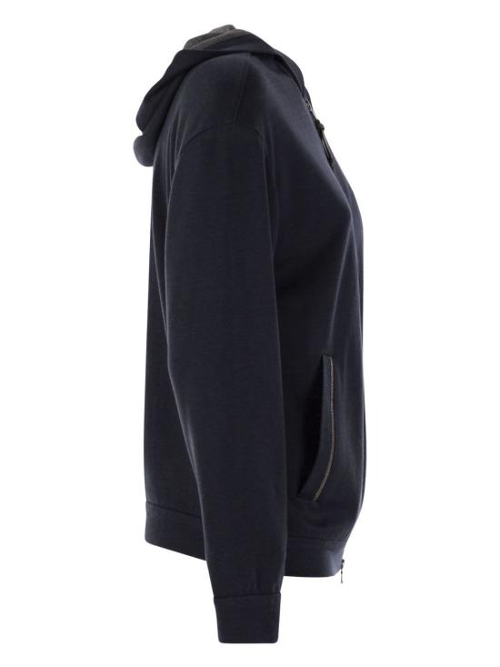 26FW 브루넬로 쿠치넬리 후드 스웨트셔츠 MP828SB806 C8366 NAVY - BRUNELLO CUCINELLI