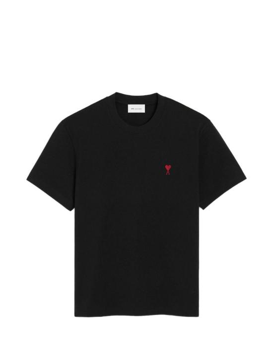 26FW 아미 스몰 하트 로고 티셔츠 BFUTS035D 724001 BLACK