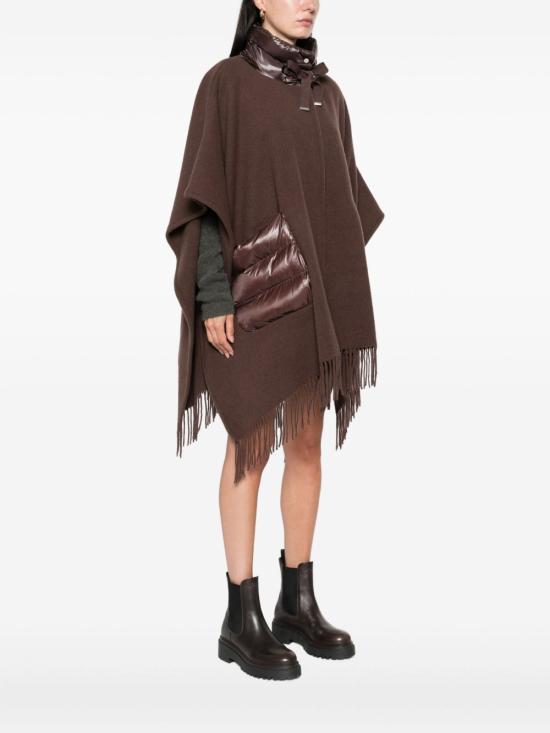 26FW 에르노 퀼티드 포켓 판초 GC00066DR 333958810 BROWN - HERNO