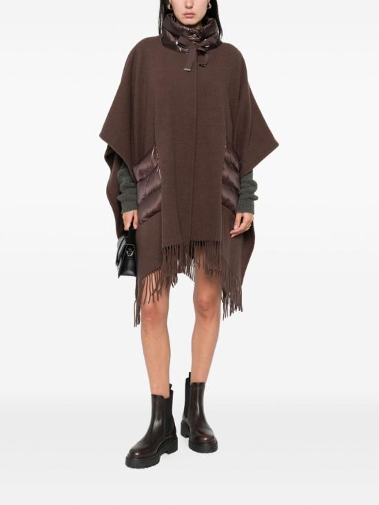 26FW 에르노 퀼티드 포켓 판초 GC00066DR 333958810 BROWN - HERNO