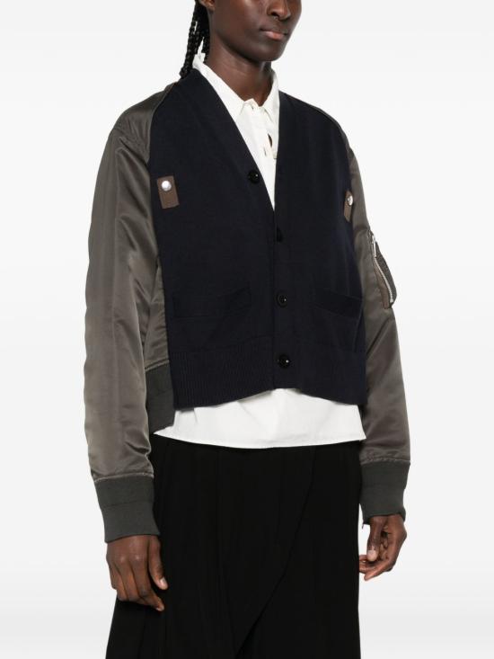 26FW 사카이 가디건 26 08586 233 NAVY - SACAI