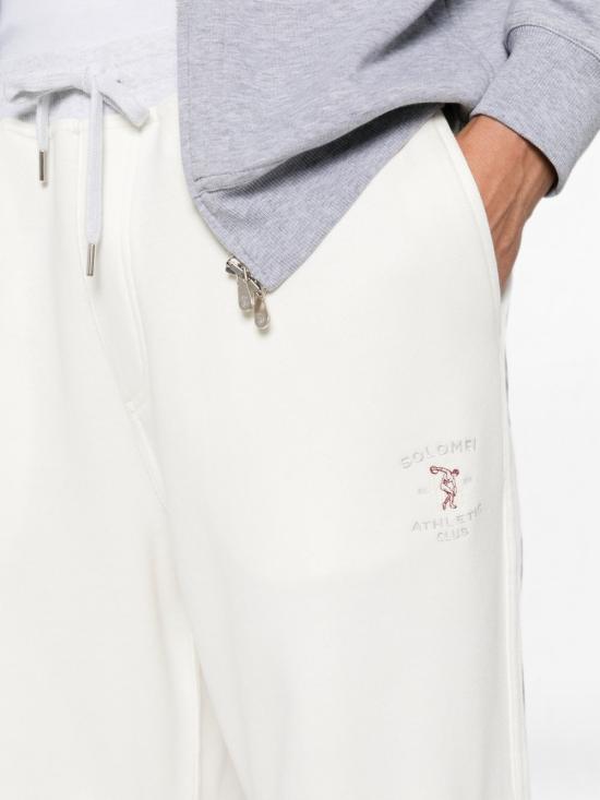 26FW 브루넬로 쿠치넬리 스트레이트 팬츠 MM8263388G CA819 WHITE - BRUNELLO CUCINELLI