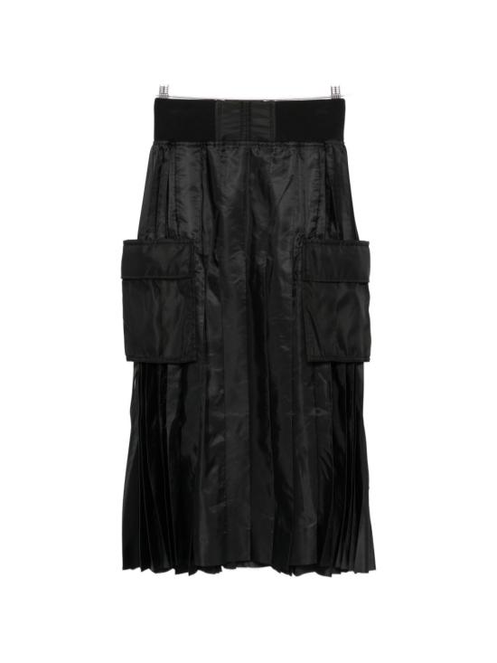 26FW 사카이 미디 스커트 26 08584 001 BLACK