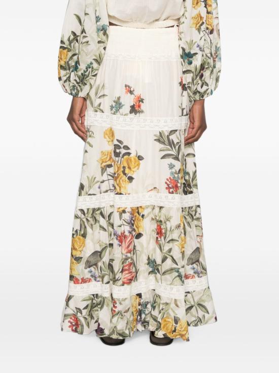 26FW 앨리스 앤 올리비아 미디 스커트 CC606P71306 E256 ECRU - ALICE & OLIVIA