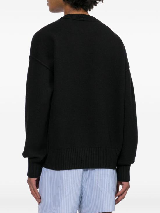 26FW 아미 빅 하트 울 크루넥 스웨터 UKS838 018009 BLACK - AMI