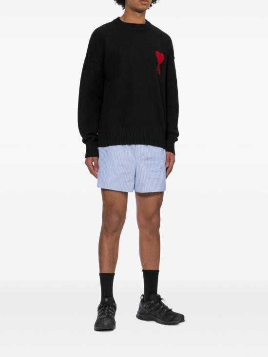 26FW 아미 빅 하트 울 크루넥 스웨터 UKS838 018009 BLACK - AMI