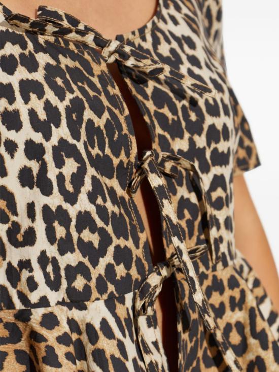 26FW 가니 반팔 티셔츠 A1040444 859 LEOPARD PRINT - GANNI