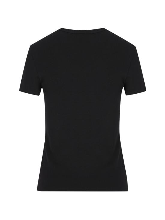 26FW 셀린느 리브드 코튼 저지 반팔 티셔츠 RX0SU 3O2438AW BLACK - CELINE