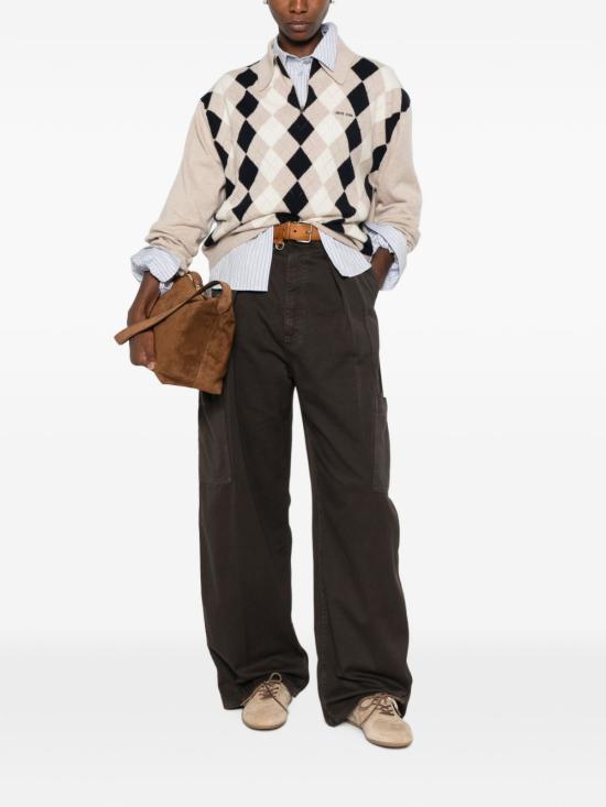 26FW 미우미우 캐시미어 폴로 스웨터 MML08B 6033F0006 BEIGE - MIU MIU