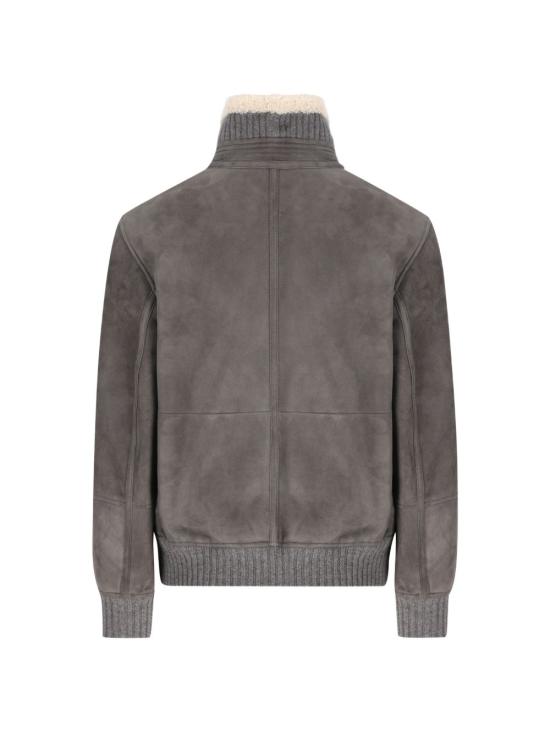 26FW 브루넬로 쿠치넬리 가죽 자켓 MPMCU1 737C9873 GREY - BRUNELLO CUCINELLI