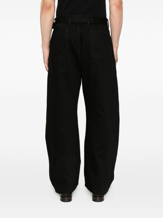 26FW 르메르 트위스트 벨티드 팬츠 PA326 LD1055999 BLACK - LEMAIRE
