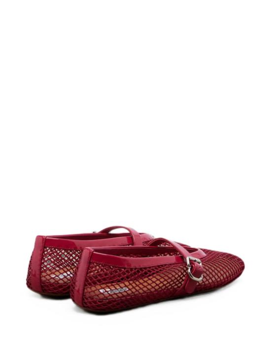 26FW 알라이아 피쉬넷 발레 플랫 AA3A029TK007 U18 RED - ALAIA