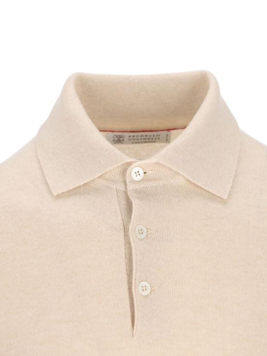 26FW 브루넬로 쿠치넬리 폴로 넥 캐시미어 스웨터 M2200295 CFV79 BEIGE - BRUNELLO CUCINELLI