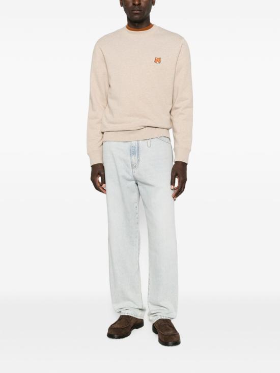 26FW 메종키츠네 폭스 헤드 레귤러 폴로 티셔츠 PM00303 KM03400604 BEIGE - MAISON KITSUNE