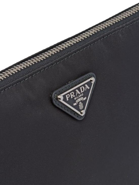26FW 프라다 리나일론 앤 사피아노 레더 파우치 2NH006 2DMHF0002 BLACK - PRADA