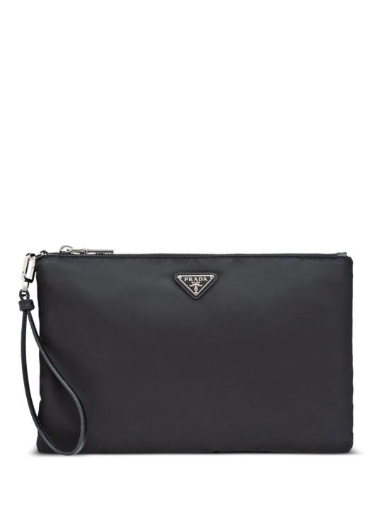 26FW 프라다 리나일론 앤 사피아노 레더 파우치 2NH006 2DMHF0002 BLACK