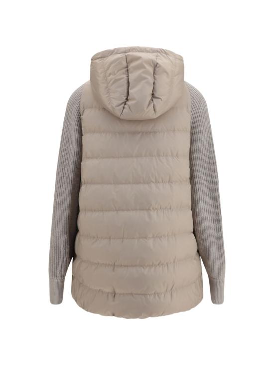 26FW 브루넬로 쿠치넬리 나일론 후드 다운 재킷 MD5987779P C7958 GREY - BRUNELLO CUCINELLI