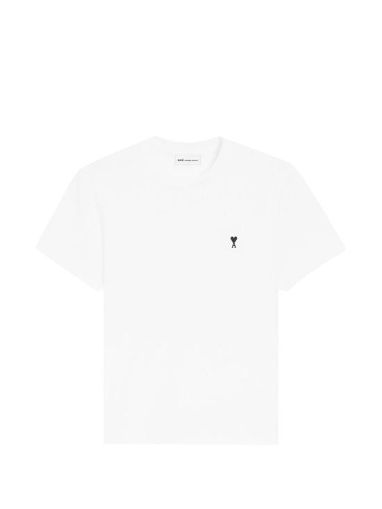 26FW 아미 스몰 하트 로고 라이트 코튼 저지 티셔츠 HTS346 724100 WHITE